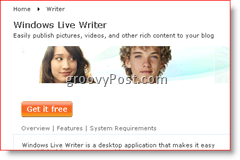 Windows Live Writer 2008 nedlastingsside