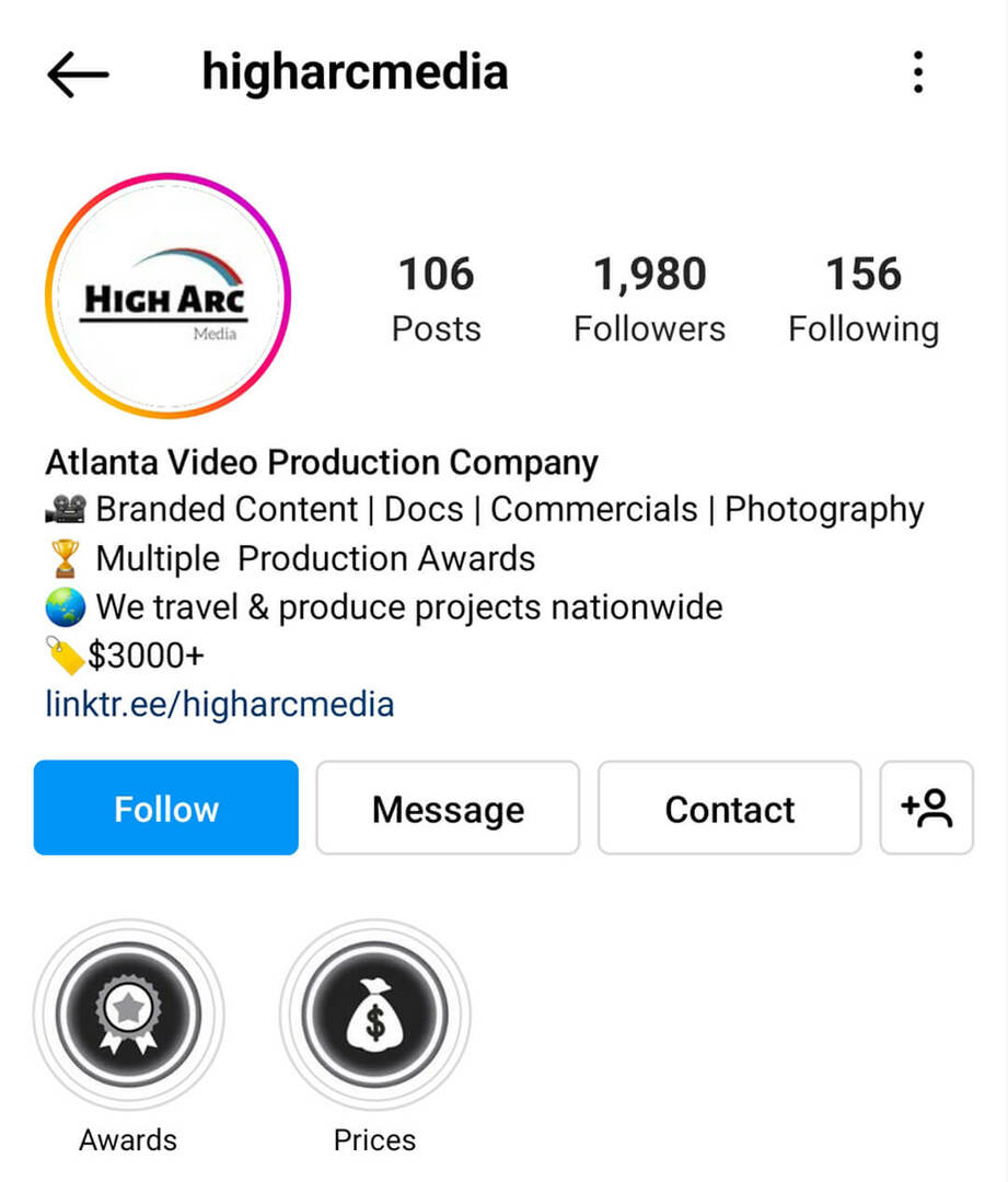 instagram-bio-higharcmedia-kopi-eksempel