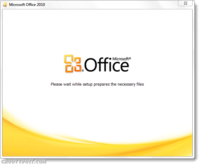 Office 2010 installasjonsskjermbilde