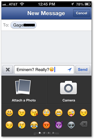 emoji native facebook app