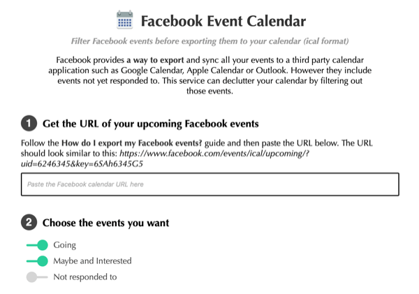 Sosiale medier markedsføring Podcast Discovery of the Week: Facebook Event Calendar.