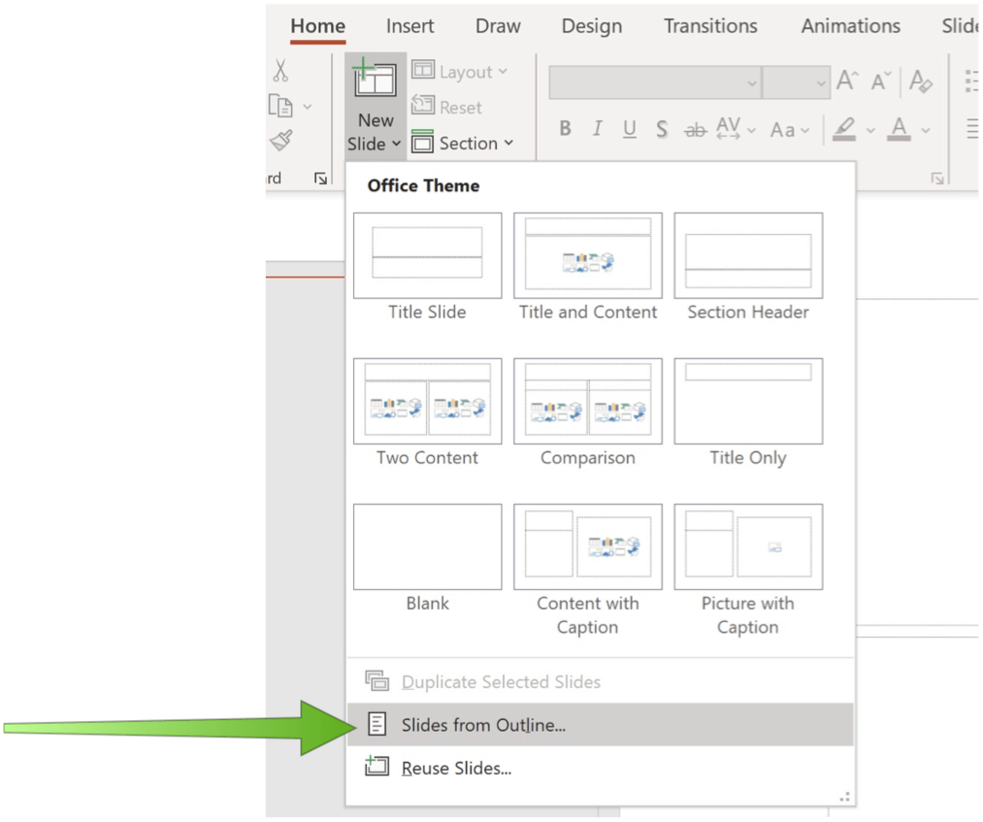  Konverter et Word-dokument til en PowerPoint-presentasjon PowerPoint 