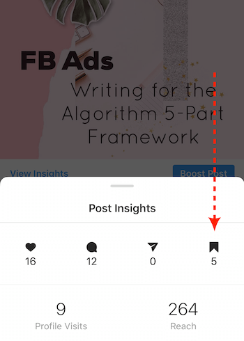 Post Insights for Instagram forretningsinnlegg