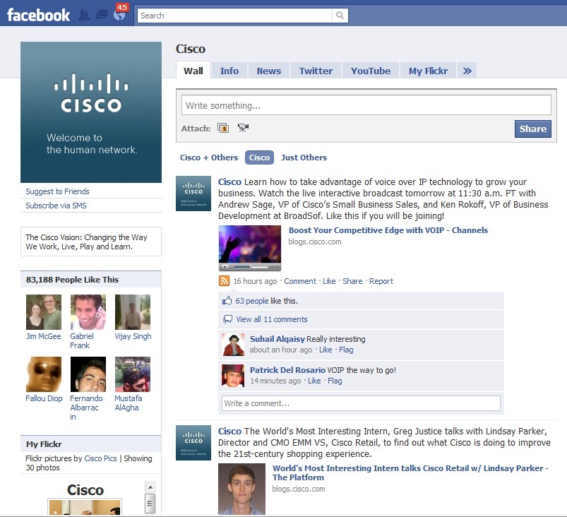 Social Media Launch sparer Cisco $ 100.000+