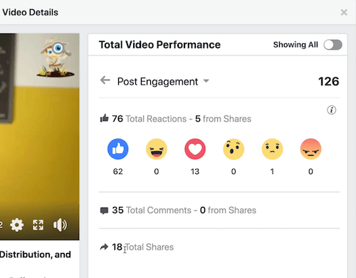 eksempel på facebook video topp live seere graf
