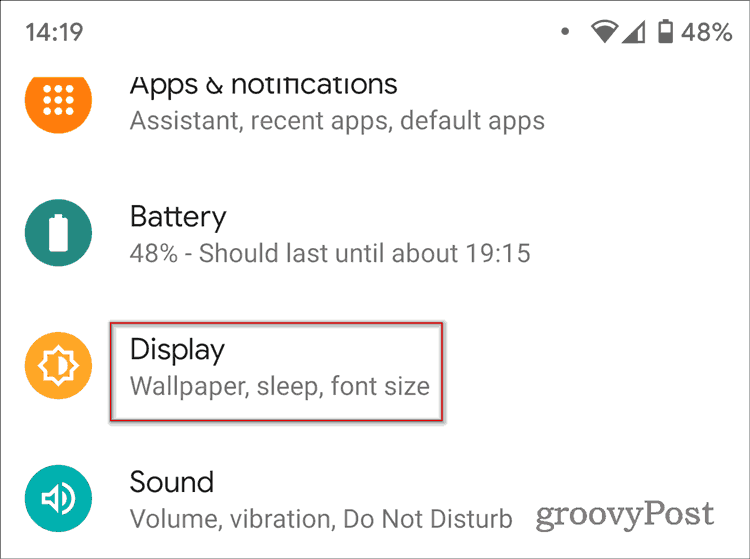Android 10 mørke tema skjerminnstillinger