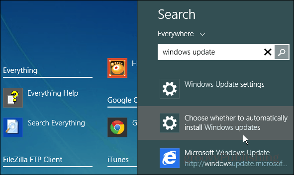 Søk i Windows-oppdateringer