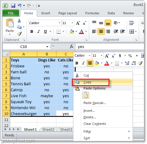 kopier et helt Excel-datablad for layoutkonvertering