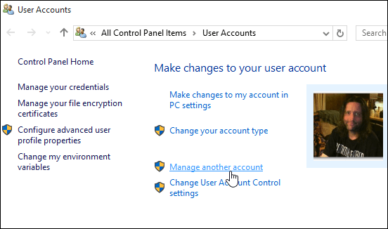 2 Administrer en annen konto Windows 10