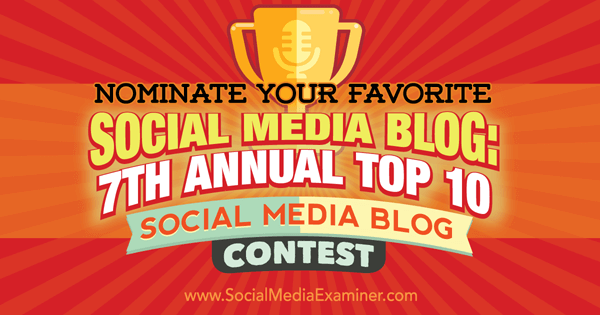 topp sosiale medier bloggkonkurranse