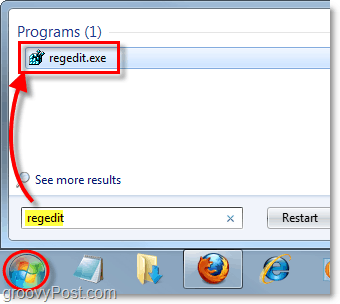 hvordan du starter registerredigerer i Windows 7
