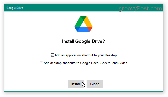 installer Google Disk