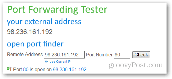 hvordan man tester portvideresending