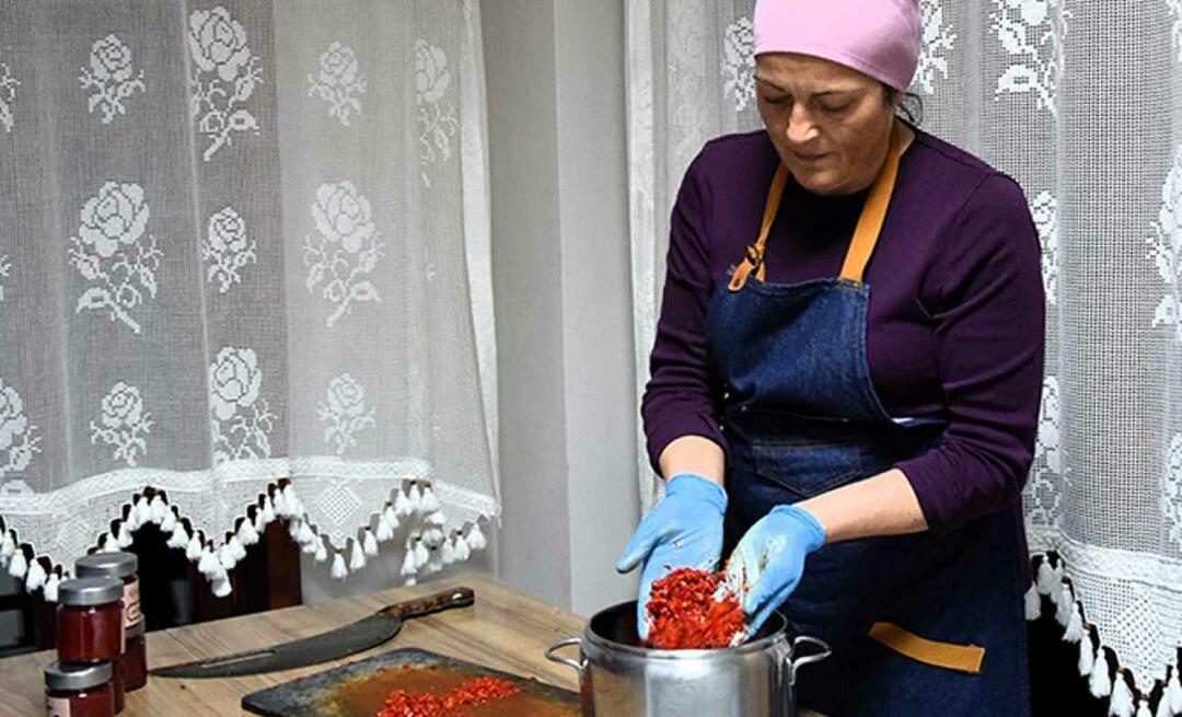Kvinner fra Bilecik laget syltetøy av Çukurörens registrerte hot pepper: Den søteste formen for smerte!