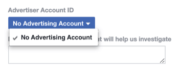 trinn 2 for hvordan du fyller ut skjema for Facebook-deaktiverte annonsekontoer