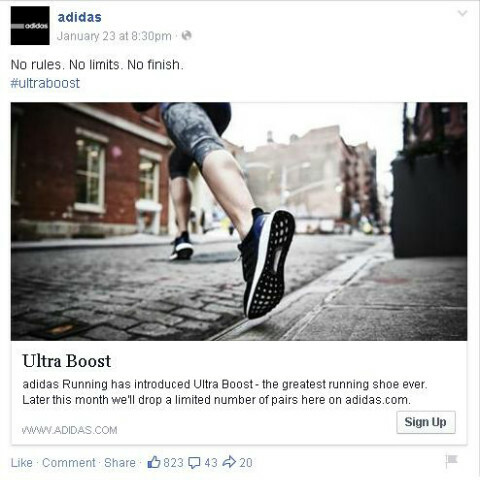 adidas facebook innlegg