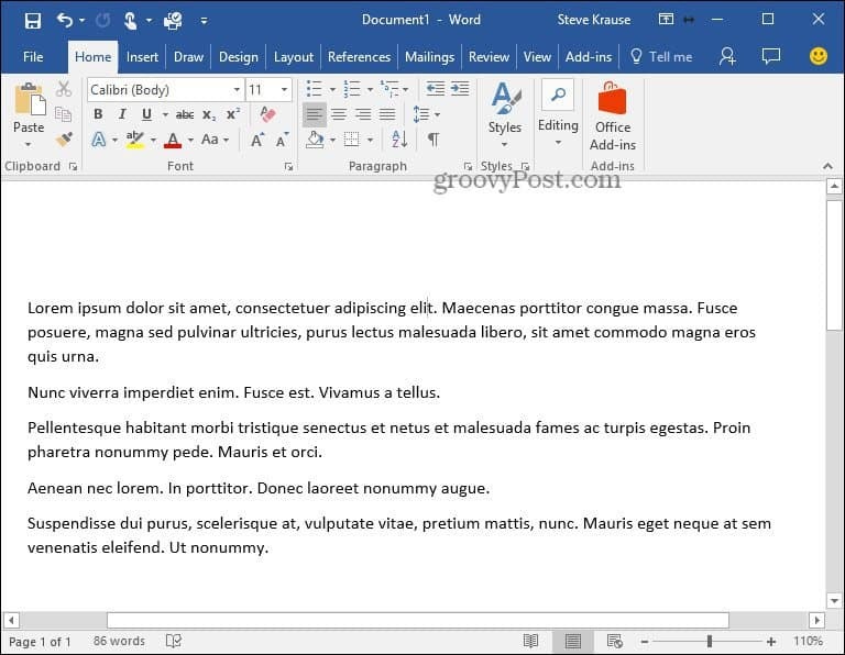 Slik setter du inn Lorem Ipsum-tekst i Microsoft Word 2010 og 2007