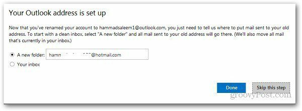 Gi nytt navn til Hotmail-adresse 6
