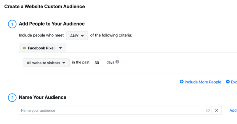 lag Facebook-tilpasset publikum