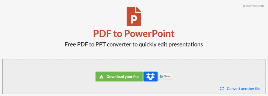 EasyPDF konverterte PDF til PowerPoint