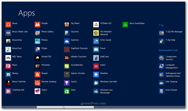 Finn alle appene som er installert på Windows 8 (Oppdatert for 8.1)