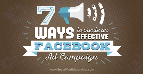 lage effektive facebook-annonsekampanjer