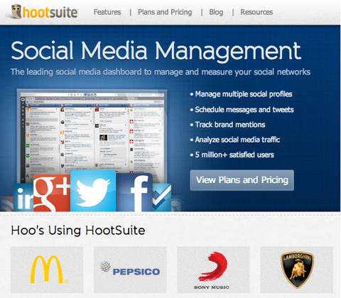 hootsuite dashbord