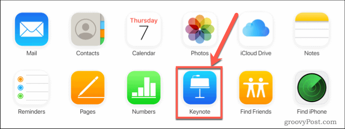 Trykk Keynote på iCloud