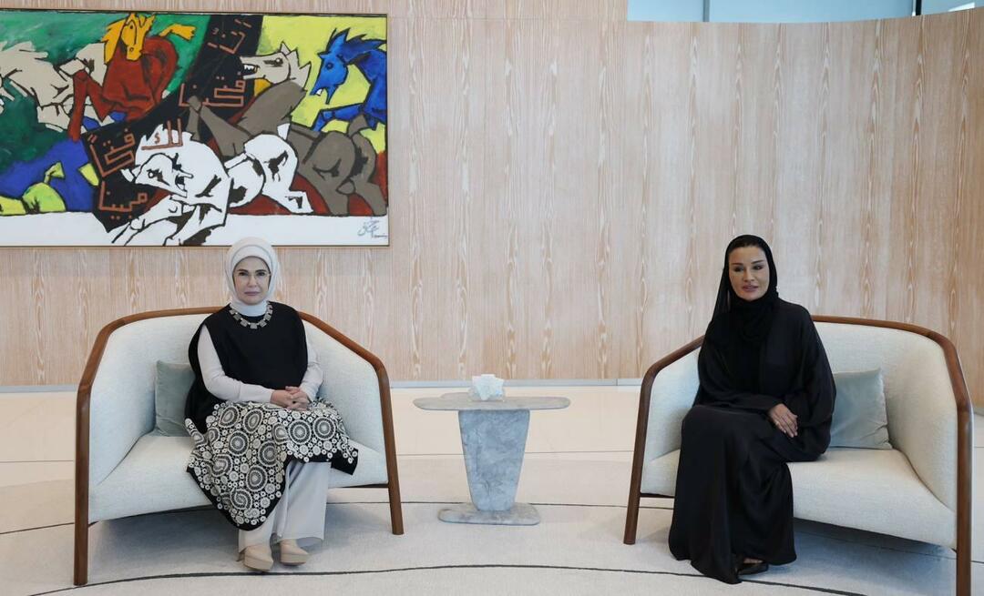 Førstedame Erdoğan møtte Qatar Foundation-president Sheikha Moza bint Nasser!