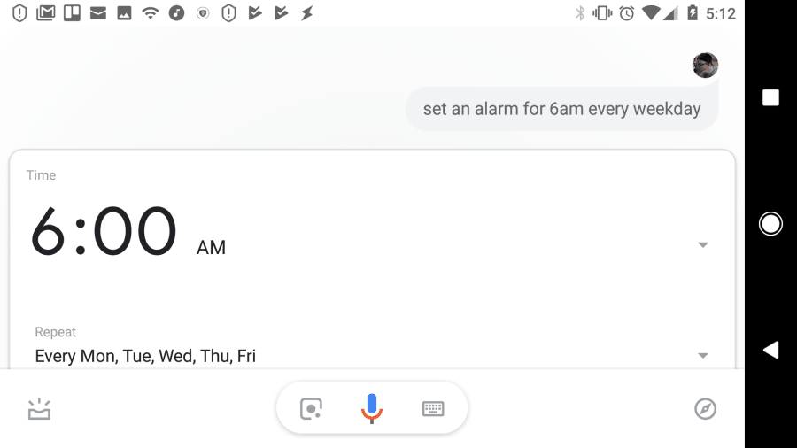 google assistent spille alarmer og påminnelser