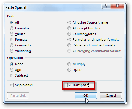 utmerke transponering