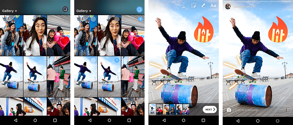Android-brukere har nå muligheten til å laste opp flere bilder og videoer til Instagram-historiene sine samtidig.