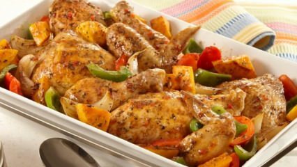 Bakt kyllingoppskrift med vintergrønnsaker