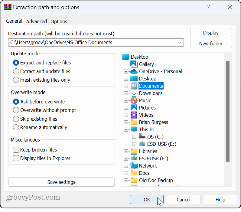 Åpne RAR-filer på Windows 