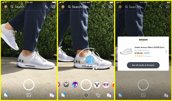 Snapchat tester en ny måte å søke etter produkter på Amazon rett fra Snapchat-kameraet.