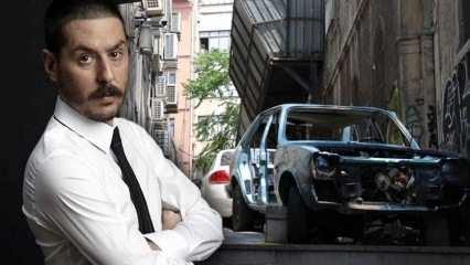 De knuste skuespilleren Şükrü Yıldız sin bil for stykke