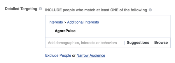 Du kan målrette Facebook-annonsene dine mot folk som er interessert i et bestemt selskap.