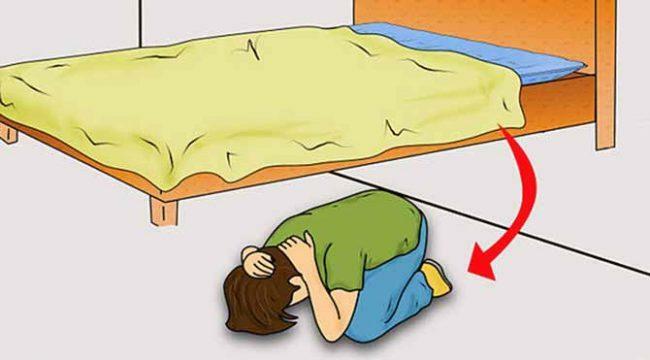 Hva du skal gjøre hvis et jordskjelv skjer om natten mens du sover