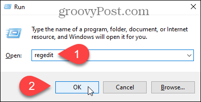 Åpne Windows Registerredigering