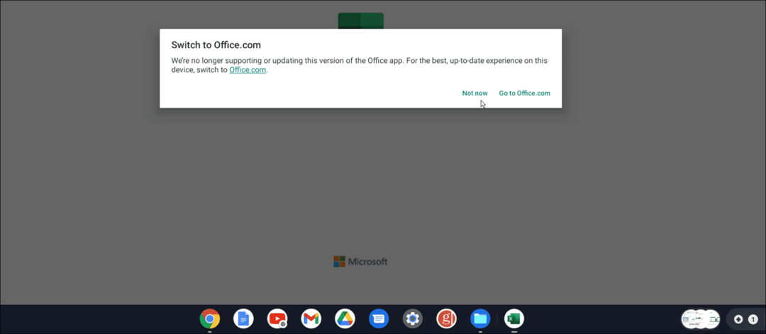 android office app chromebook støttes ikke