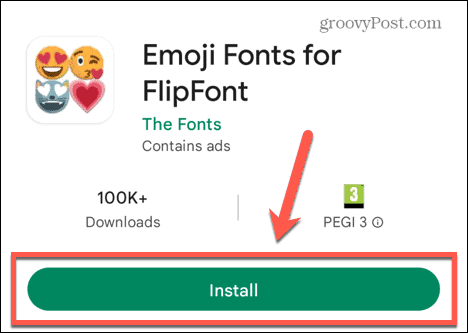 installer emoji-fonter for flipfont