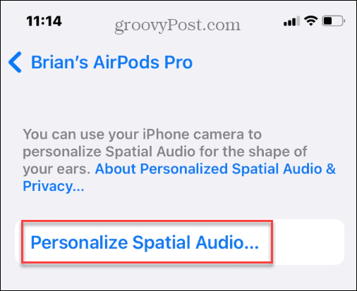 Bruk romlig lyd på Apple AirPods