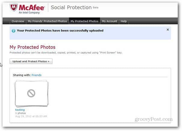 mcaffee social protection-beskyttede album