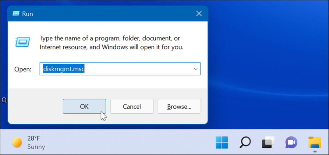 kjør åpen diskbehandling på Windows 11