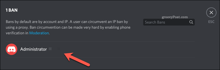 Fjerne et Discord-brukerforbud