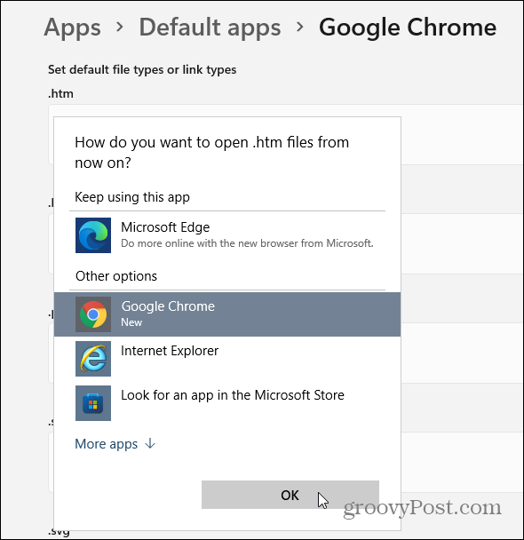 Det kommer en påminnelsesmelding som oppfordrer deg til å bruke Microsoft Edge. Bare ignorere det og klikk på "Bytt uansett" -lenken.