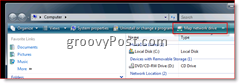 Kartlegg en nettverksstasjon i Windows 7, Vista og Server 2008 fra Windows Utforsker