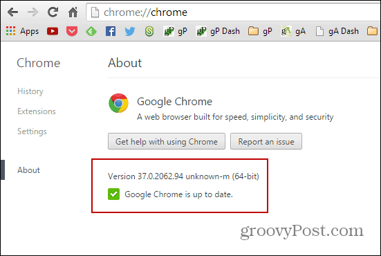 Chrome-versjon
