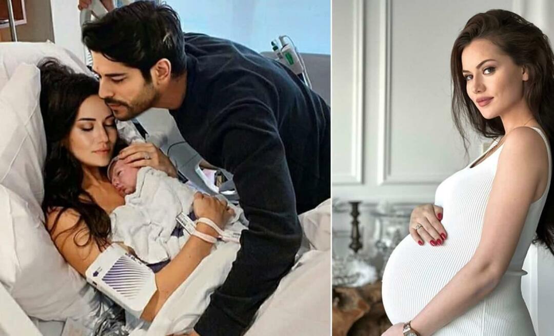 Fahriye Evcen og Burak Özçivit ble sett med sin andre baby Kerem for første gang!
