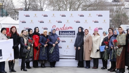 AK Party Istanbul kvinners grener er i Sevdam Istanbul-marsjen!